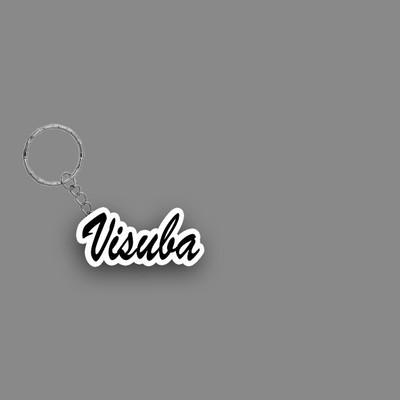 SY Gifts SYG Visuba Name Keychain White And Black Key Chain