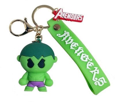 WorldForU Cute Avengers Hulk Realistic 3D Silicone Miniature Key Chain
