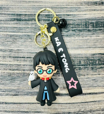 K C Harry Potter with Hedwig Keychain with Strap & Bell Charm Key Chain