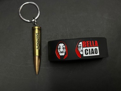 sky enterprises Premium Death Note Metal Big Bullet Key Chain Thick Bullet Key Chain Key Chain