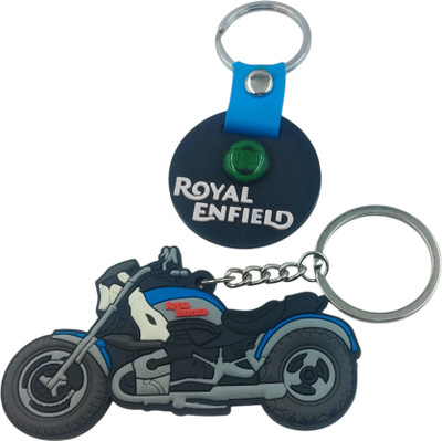 Key Era Single Side Royal Enfield Set Rubber Bike Key Chain