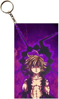 Hariyaali Enterprises LLP Seven Deadly Sins MELIODAS DEVIL AURA SURROUNDING ME Anime Key Chain