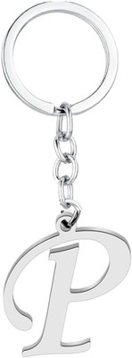 SHRI JI Stylish Letter Alphabet Key Ring Creative Charms Alphabet Initial (P) Key Chain