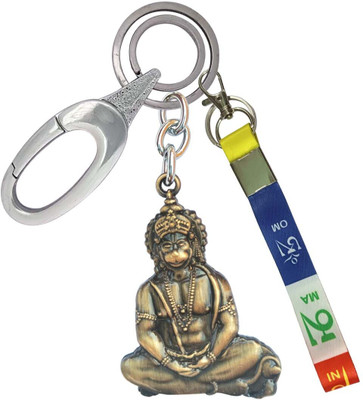 SHOKY LOOKS Attractive Hanuman Ji With Ladakh Flag Locking Lock Key Chain