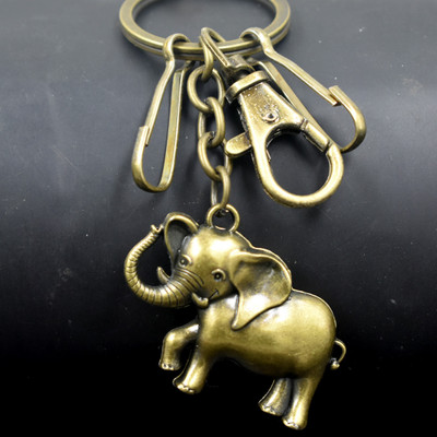 AFH Elephant Nazar Suraksha Bronze Hook Labster keychain for Men and Women Key Chain