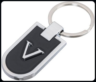 gtrp Keychain-V Letter Alphabet Metallic Key Chain Key Chain
