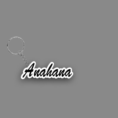 SY Gifts SYG Anahana Name Keychain White And Black Key Chain