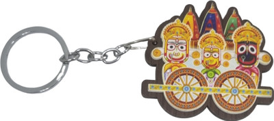 BLESSINGS Wood Rath Jagannath Ji Key Chain