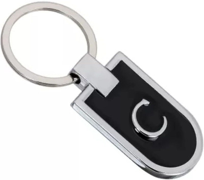 SHRI JI Stainless Steel Alphabet Letter C Keychain For Car & Bike AntiRust Keychain Key Chain
