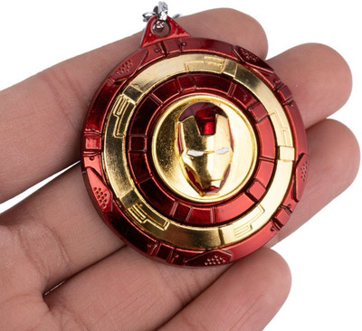 SHRI JI Avengers Iron Man Rotating Mask Metal Keychain Key Chain