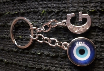 Meeko.com G Letter With Evil Eye Key Chain 06 Key Chain