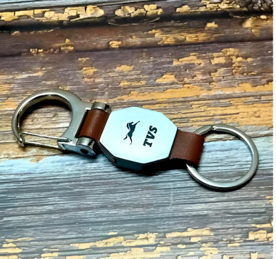 MAG BEE Styling Bike TVS (D'HOOK-Brown) Keychain/Keyring Compatible with Bike/Scooty Key Chain