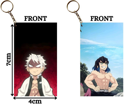 Hariyaali Enterprises LLP Demon Slayer WHAT A FUNNY FACE HASHIRA AND INOSUKE Unique Style 2 pcs Combo Key Chain