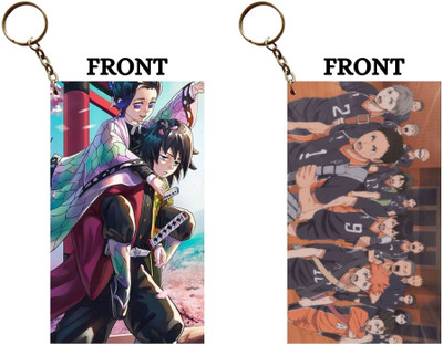 Hariyaali Enterprises LLP HASHIRAS FUN TIME X KARASUNO TEAM GO Unique Style 2 pcs Combo Key Chain