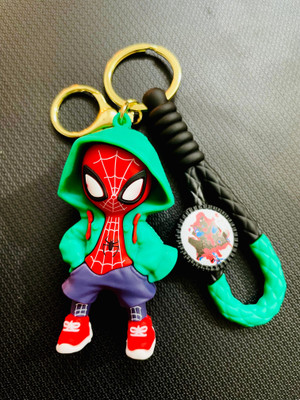 GKM Attractive Hooded Spiderman 3D pvc keychain with strap (Type-3) Key Chain