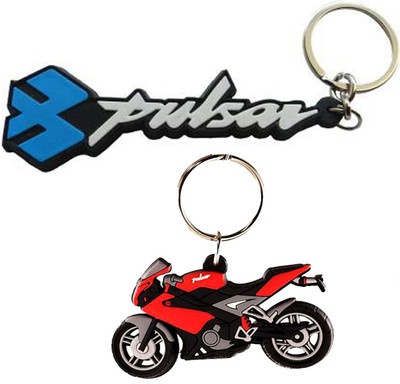 ShopTop Red pulsar bike and blue pulsar logo key ring Key Chain