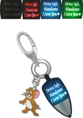 SHOKY LOOKS Colorful Drive Safe Handsome Light With Mini Jerry Locking Lock Key Chain
