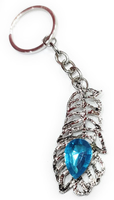 Blue Aura Oh My God OMG Metal Keychain and Keyring. Small Size Key Chain