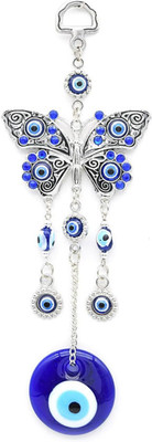 ravariya graphics Butterfly Evil Eye Keychain Key Ring for Women Men Wall,Car Hanging Decoration Key Chain