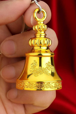 AKASH UNIQUE CREATION Premium Golden Bell Keychain for Car, Bike & Home – Gift Accessory Key Chain