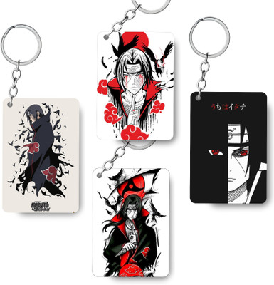kart-in Premium (Pack of 4) Itachi-5 Anime Printed Keychain For Bike, Car Key Chain Key Chain