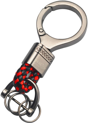 Ashar Keyhub Car Leather Keychain Metal Alloy Buckle Key Holder Keyring Organiser Key Chain
