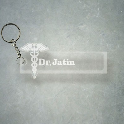 SY Gifts Doctor Logo Desigh With Jatin Name Key Chain