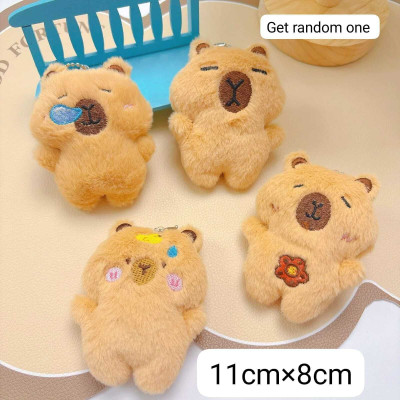 Kawaii Capybara plush keychain(get rendom 0ne) Key Chain