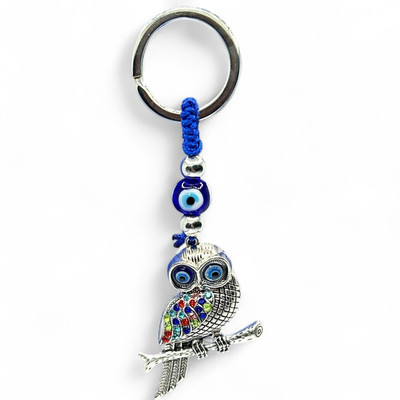 RSG BHAGYUDAY Bhagyuday Colourful Evil Eye Owl Keychain | Good Luck & Protection for Car/Bag Key Chain
