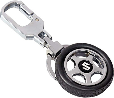 GKCH keychain-Suzuki Spinning Tyre Rotary Wheel Locking Metal Key Chain