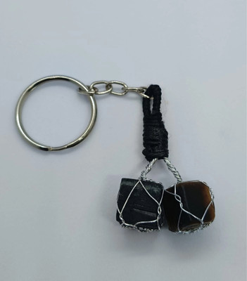 Value Heal Black Tourmaline and Tiger Eye Key Chain