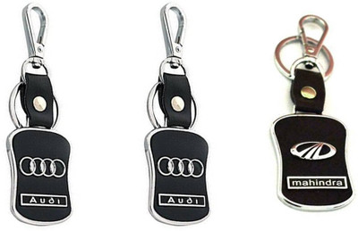 GSV Double Audi,Mahindra logo Leather hook Keychain best quality keychain Key Chain