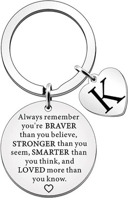 Artisans Crafted Custom K Initial Keychain Gift Key Chain