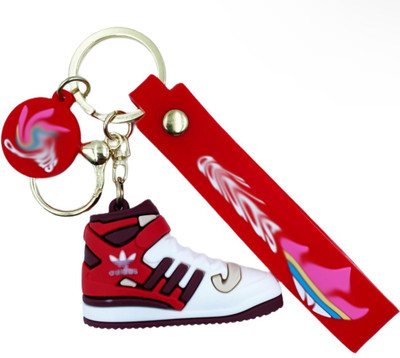 SRG High Quality PVC ADIDAS Shoe Keychain Adidas Strap & Charm (Red-Brown) Key Chain