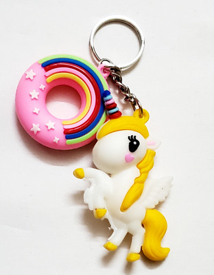 ShopTalk New fancy donut with unicorn keychain Key Chain