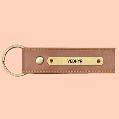 SY Gifts SYG Vedhya Name Vegan Leather Keychain Key Chain