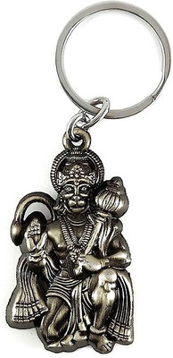 gtrp Hindu Lord Bajrangbali Hanuman idol Monkey God of Devotion Gold Colour KeyChain Key Chain