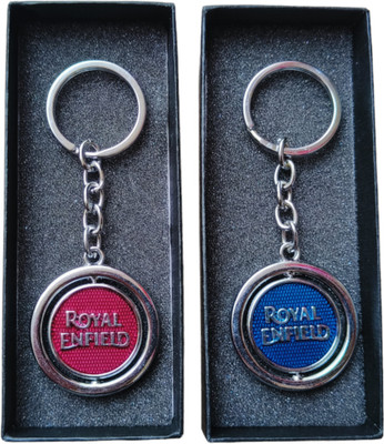 JNV Metal Keychain Compatible With ROYAL ENFIELD Bikes ( Pack Of 2 ) Key Chain