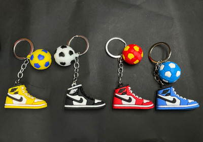 sky enterprises Pack Of 1 Single Football And shoe Combo Rubber key chain Key Chain