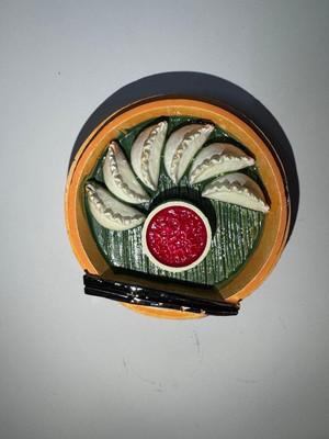 SHRI JI MOMOS DIM-SUM Fridge Magnet Miniature Food Key Chain