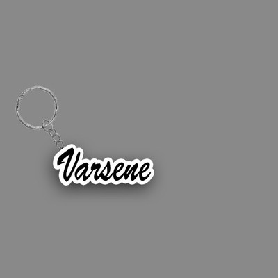 SY Gifts SYG Varsene Name Keychain White And Black Key Chain