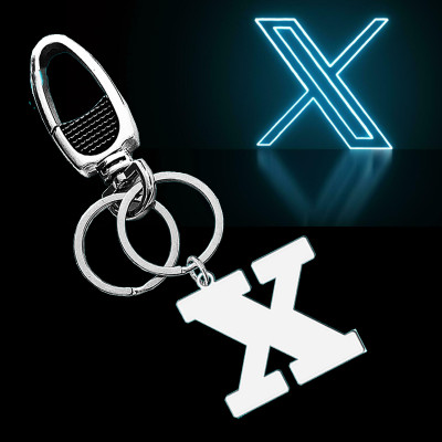Shiv Jagdamba A to Z Alphabet Key Rings Stainless Steel Letter Charm Keychain LCKShiv1000X Key Chain