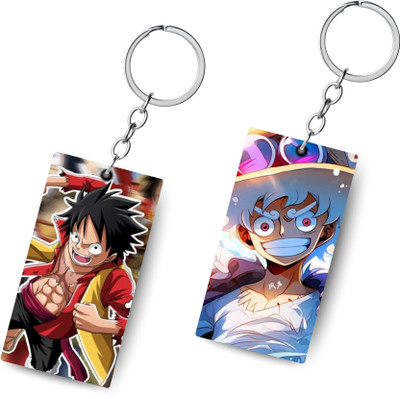adrailstore Premium (Pack Of 2) One Piece Anime Printed Keychain For Bike, Scooty, Car Key Chain