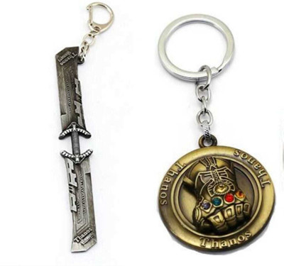 JAINSON MARTIN Combo of sword & power spinning infinity war keychain for bike lovers Key Chain