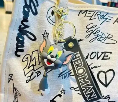 WOJJOY Tom Cartoon Keychain | Cute 3D Tom Character Keyring Key Chain