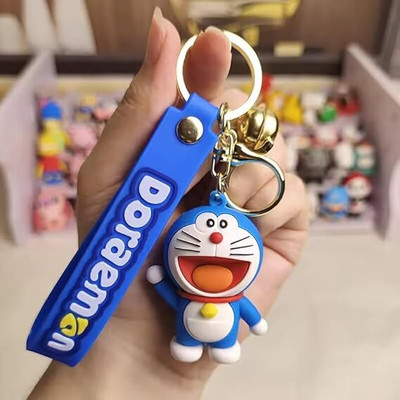 infinitepiinitiatives Doraemon Cartoon Keychain | Soft Rubber Key Ring for Kids, Boys & Bag Charm Key Chain