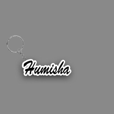Prihit PRIHIT_ Humisha Name Keychain White And Black Key Chain