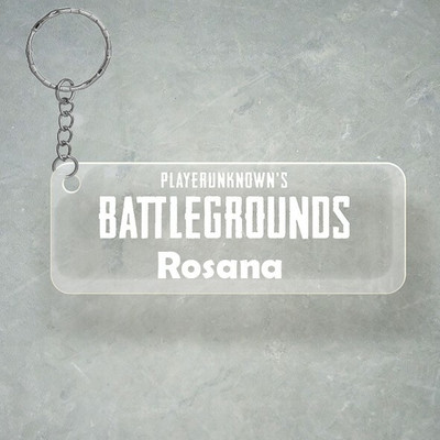 SY Gifts PUBG Design With Rosana Name Key Chain