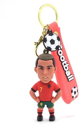 gtrp Red Green Ronaldo Stand 3D Rubber keychain With Long Ribbon 01 Key Chain