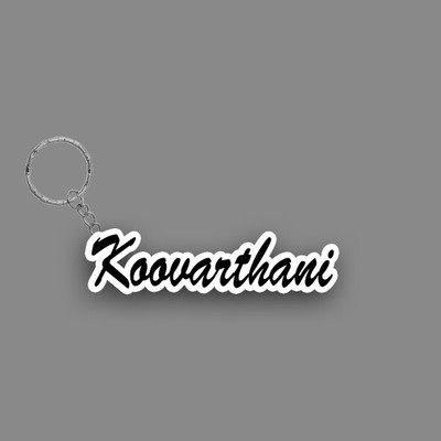 SY Gifts SYG Koovarthani Name Keychain White And Black Key Chain